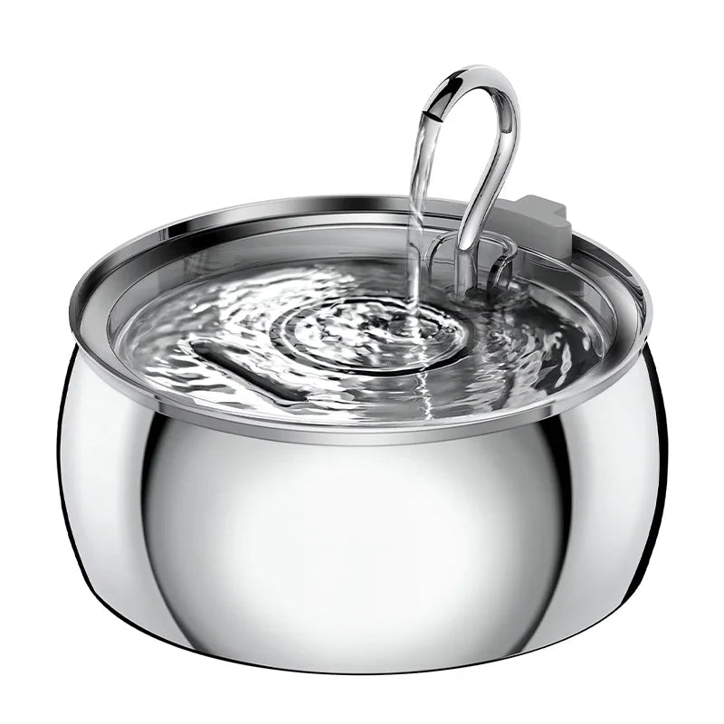 4L Ultra-Quiet Stainless Steel Cat Water Fountain Automatic Drink Filter Pet Drinking Dispenser Drinker for Cats Water Filter