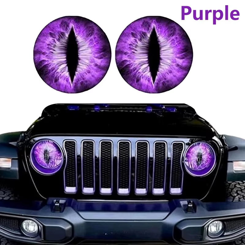 Beast Eyes Headlight Decals Animal Eye Car Headlight Stickers 3D Stereo Eyes Jeep Headlight Decal Car Window Bumper Decoration