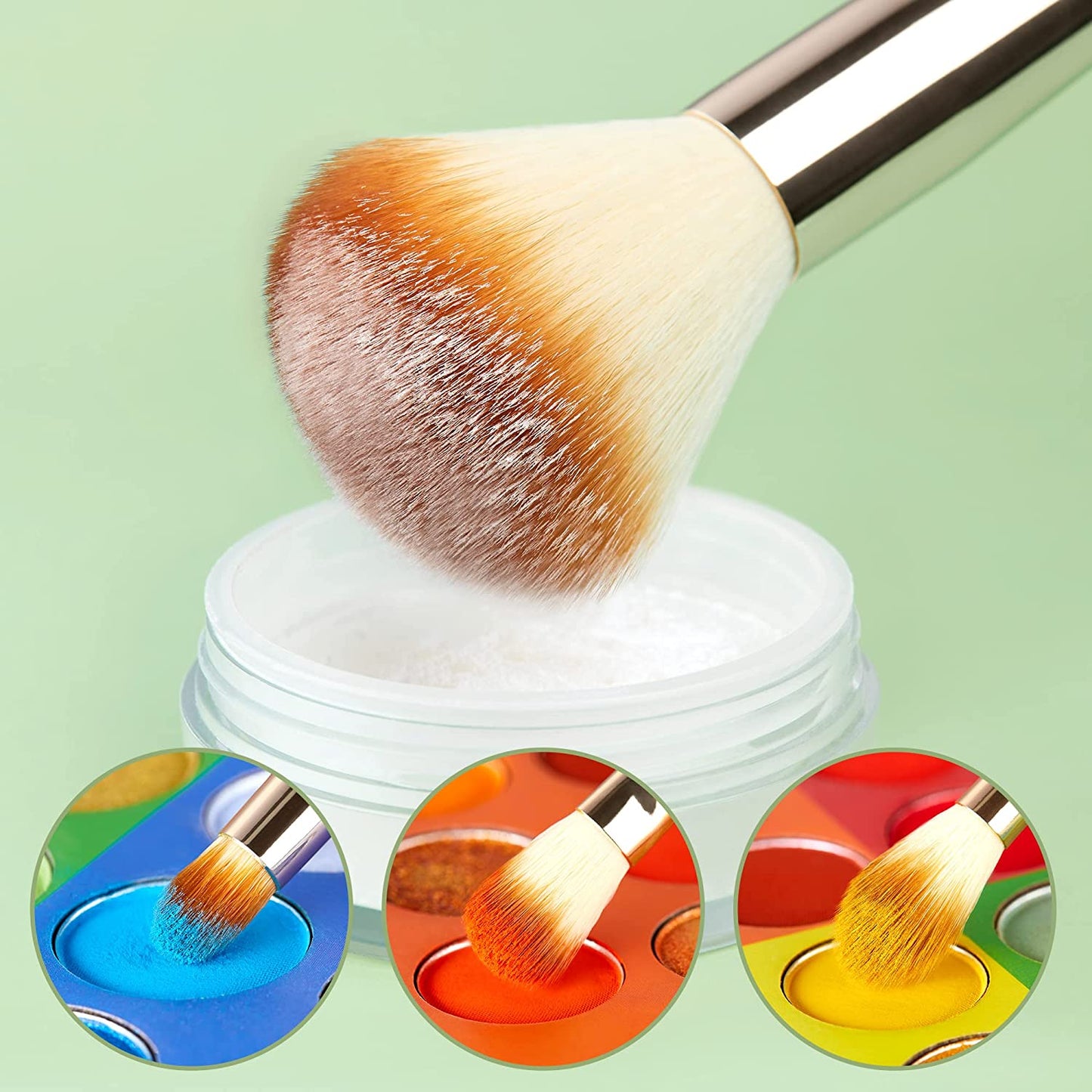 , Set Di Pennelli Professionali Da Trucco in Bambù, 25 Pezzi, Set Di Accessori Cosmetici per Fondotinta, Cipria, Fard, Ombretto, T135