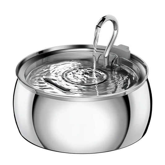 4L Ultra-Quiet Stainless Steel Cat Water Fountain Automatic Drink Filter Pet Drinking Dispenser Drinker for Cats Water Filter