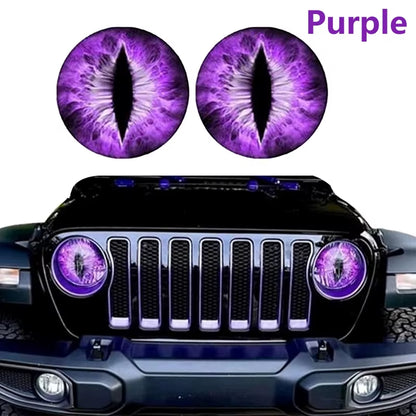 Beast Eyes Headlight Decals Animal Eye Car Headlight Stickers 3D Stereo Eyes Jeep Headlight Decal Car Window Bumper Decoration
