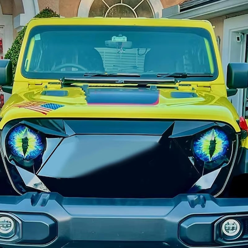 Beast Eyes Headlight Decals Animal Eye Car Headlight Stickers 3D Stereo Eyes Jeep Headlight Decal Car Window Bumper Decoration