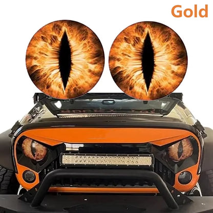 Beast Eyes Headlight Decals Animal Eye Car Headlight Stickers 3D Stereo Eyes Jeep Headlight Decal Car Window Bumper Decoration